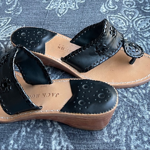 Jack Rogers Palm Beach Midwedge Thong Sandal Size 6 - Picture 7 of 9